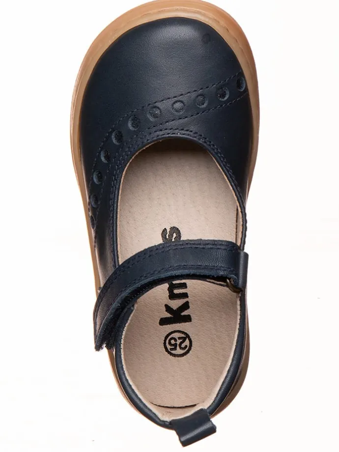 Leder-Barfußschuhe in Dunkelblau