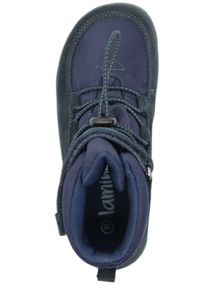 Leder-Barfußschuhe in Dunkelblau