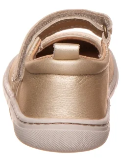 Leder-Barfußschuhe in Gold