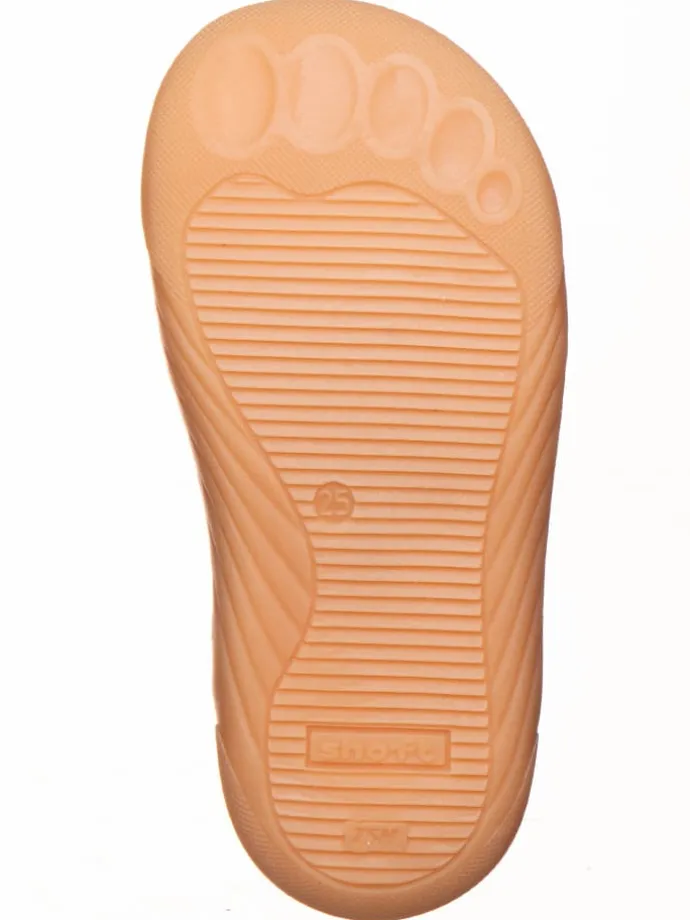 Leder-Barfußschuhe in Hellbraun