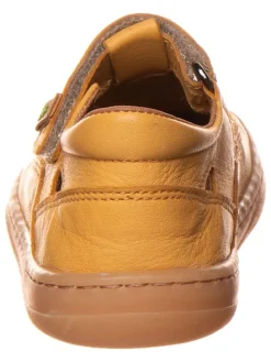 Leder-Barfußschuhe in Hellbraun