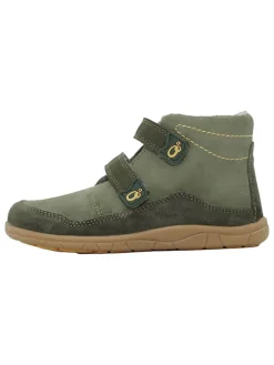 Leder-Barfußschuhe in Khaki