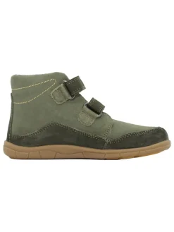 Leder-Barfußschuhe in Khaki