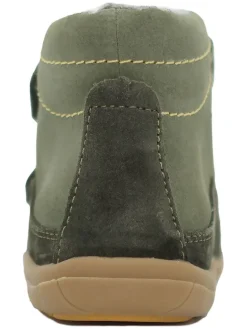 Leder-Barfußschuhe in Khaki