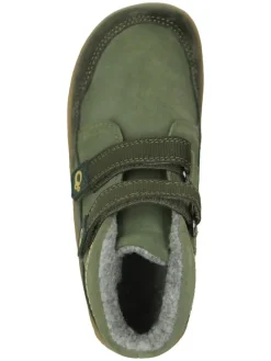 Leder-Barfußschuhe in Khaki