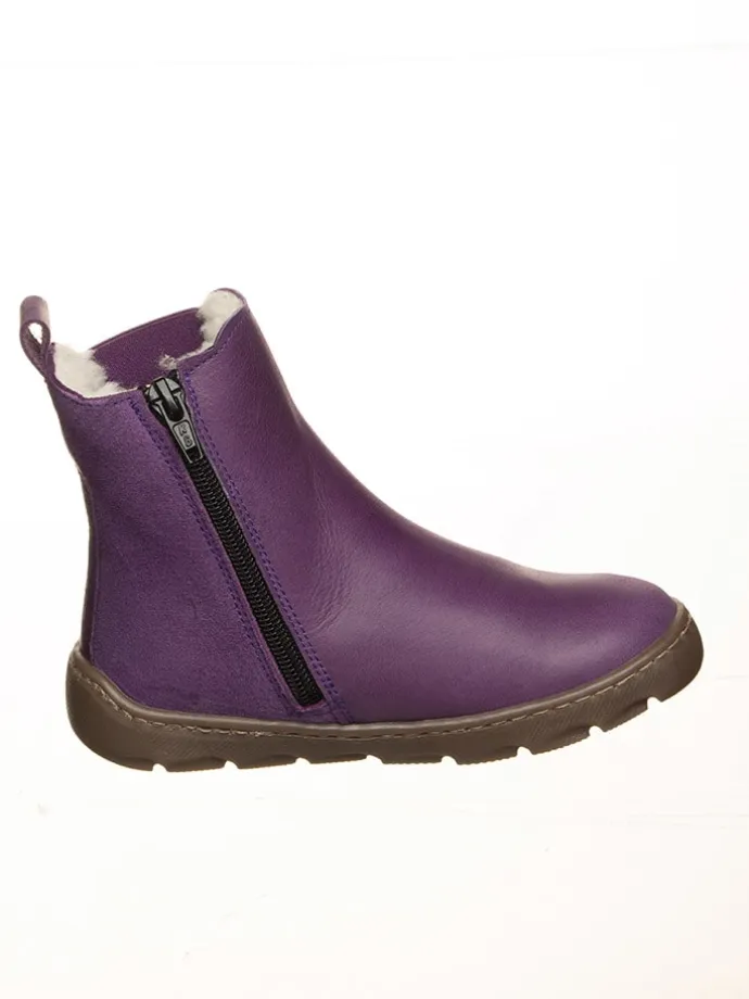 Leder-Barfußschuhe in Lila