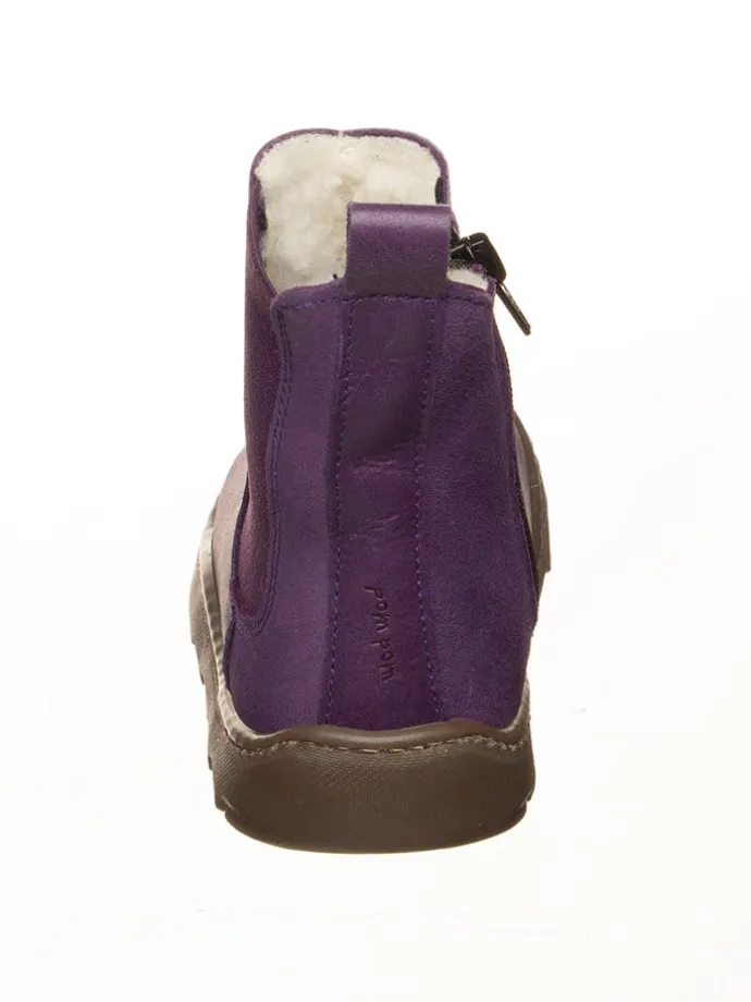 Leder-Barfußschuhe in Lila