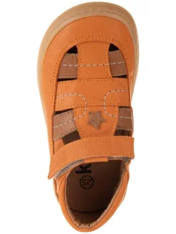 Leder-Barfußschuhe in Orange