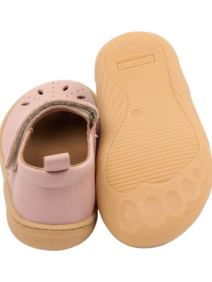 Leder-Barfußschuhe in Rosa