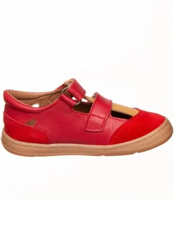 Leder-Barfußschuhe in Rot