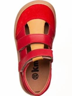 Leder-Barfußschuhe in Rot