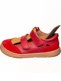 Leder-Barfußschuhe in Rot