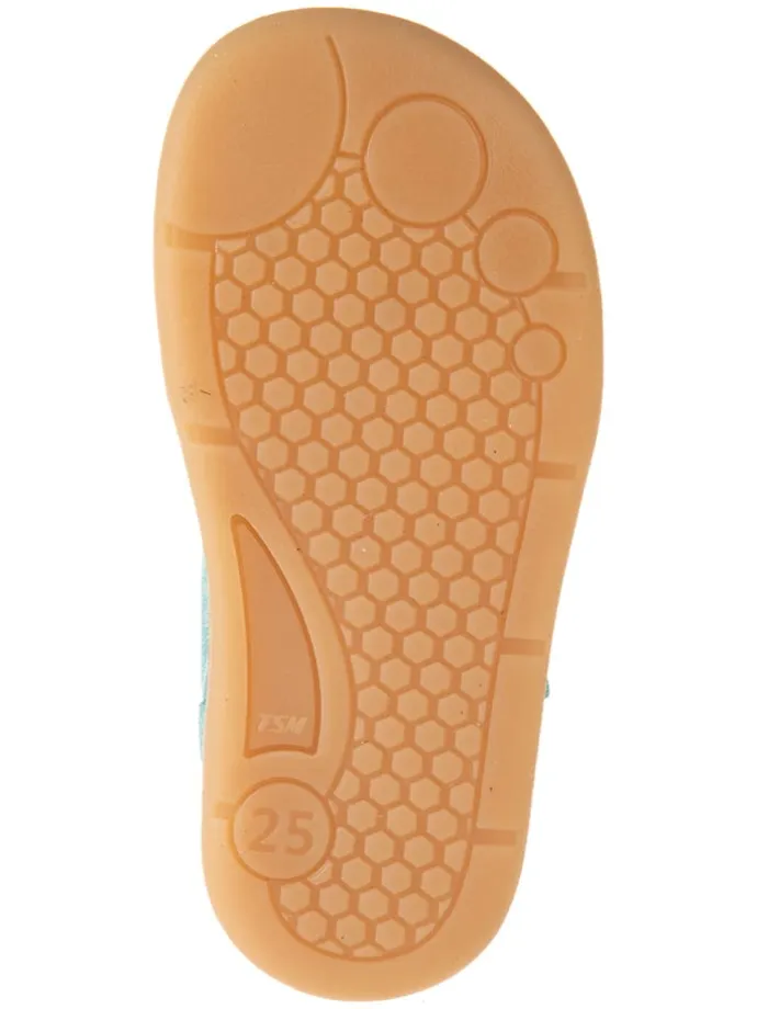 Leder-Barfußschuhe in Türkis