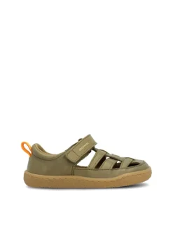 Leder-Barfußschuhe "Noto" in Khaki