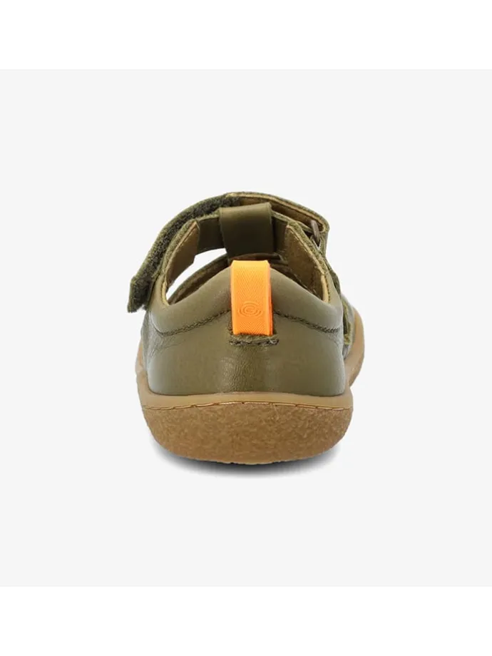Leder-Barfußschuhe "Noto" in Khaki