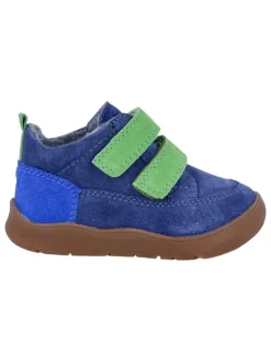 Leder-Barfußschuhe "Samy" in Blau/ Grün