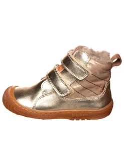 Leder-Boots in Gold