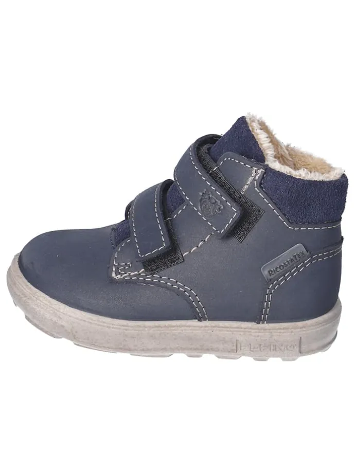 Leder-Boots "Alec S" in Dunkelblau