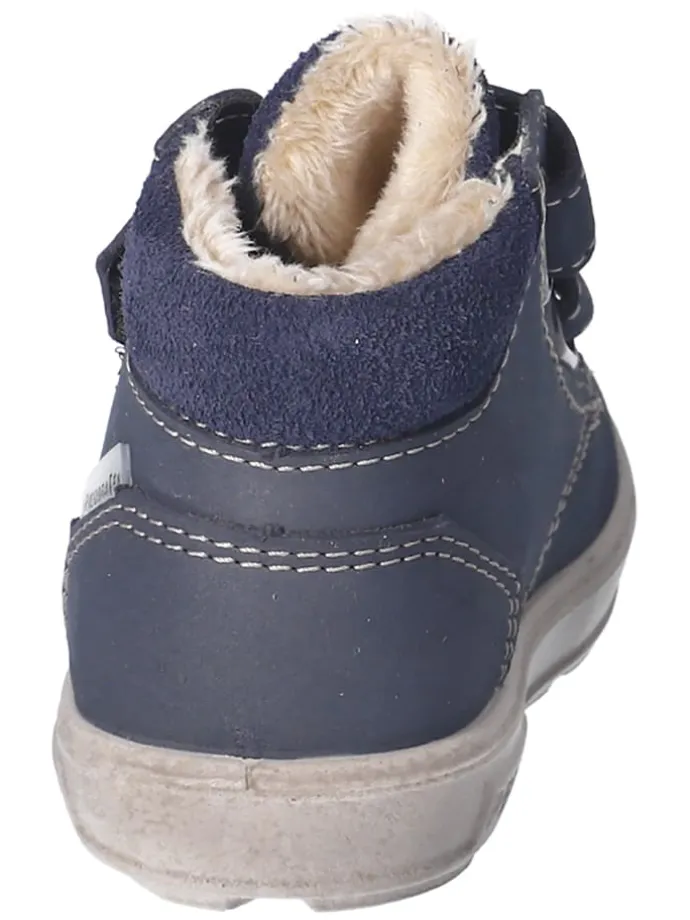 Leder-Boots "Alec S" in Dunkelblau