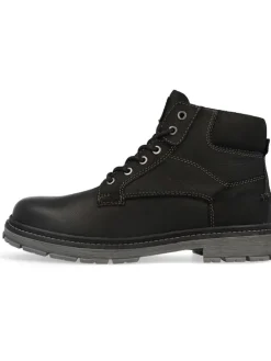 Leder-Boots "Allan" in Schwarz