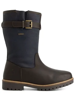 Leder-Boots "Aremark" in Braun/ Dunkelblau