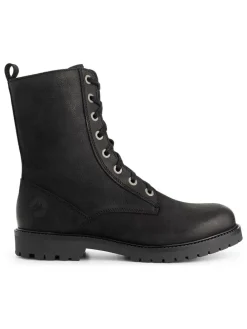 Leder-Boots "Bossvika" in Schwarz