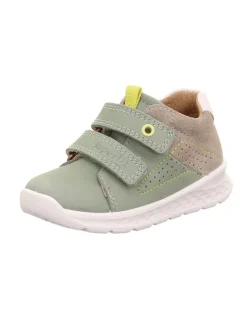 Leder-Boots "Breeze" in Grün/ Hellbraun