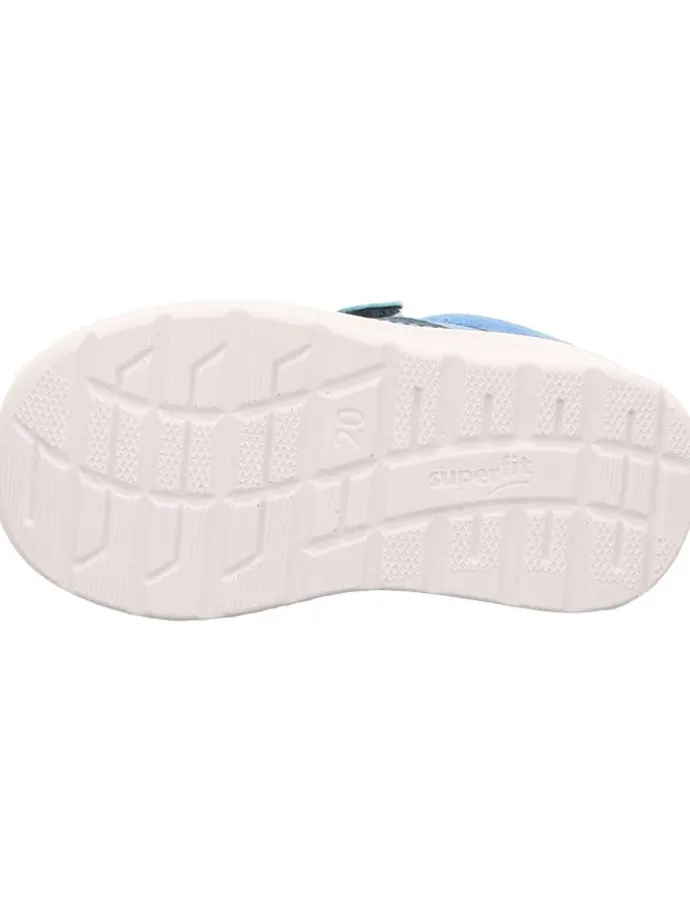 Leder-Boots "Breeze" in Hellblau/ Dunkelblau/ Weiß