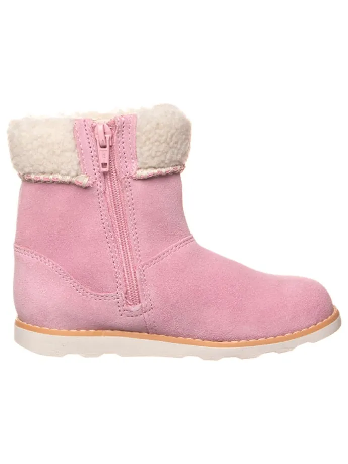 Leder-Boots "Crown Loop" in Rosa