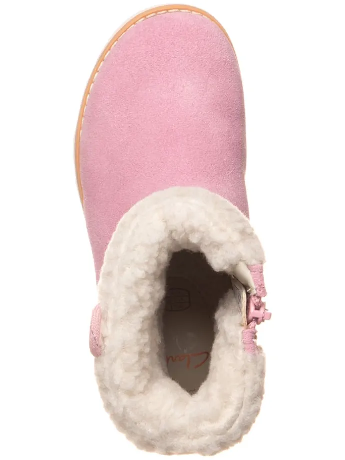 Leder-Boots "Crown Loop" in Rosa