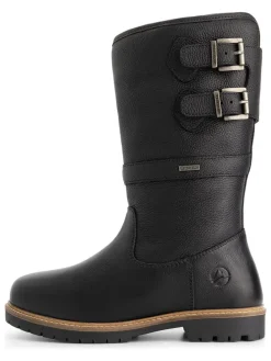 Leder-Boots "Dawson" in Schwarz
