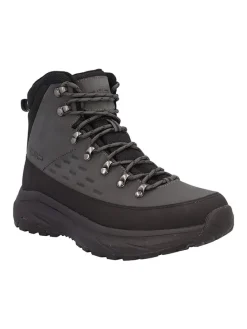 Leder-Boots "Dypsie" in Grau/ Schwarz