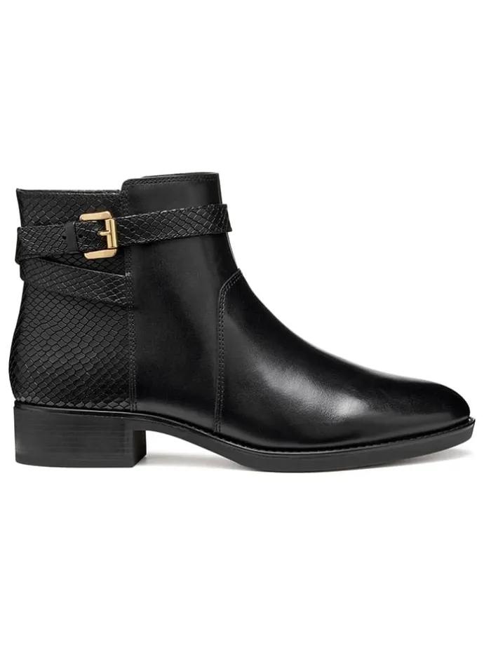 Leder-Boots "Felicity" in Schwarz