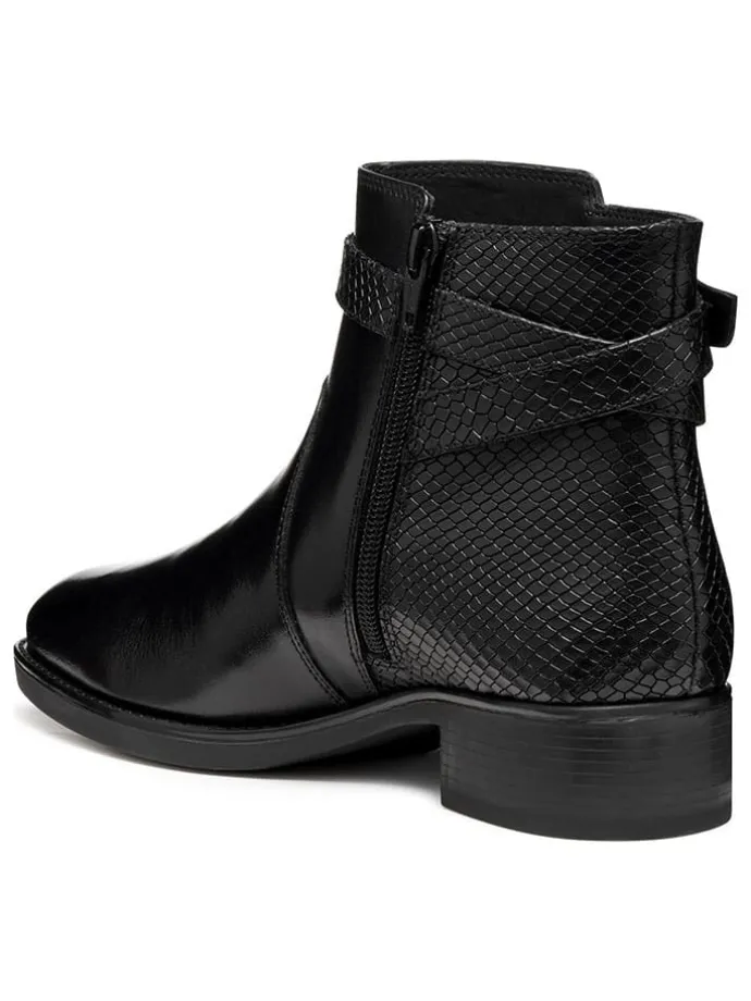 Leder-Boots "Felicity" in Schwarz