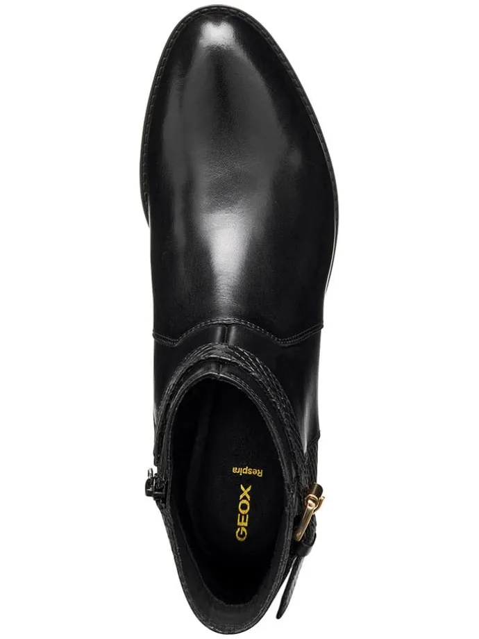 Leder-Boots "Felicity" in Schwarz