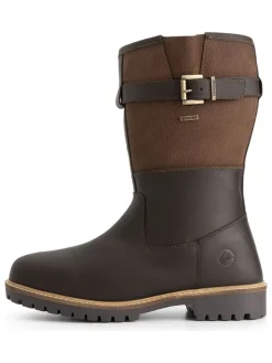 Leder-Boots "Fjaere" in Braun