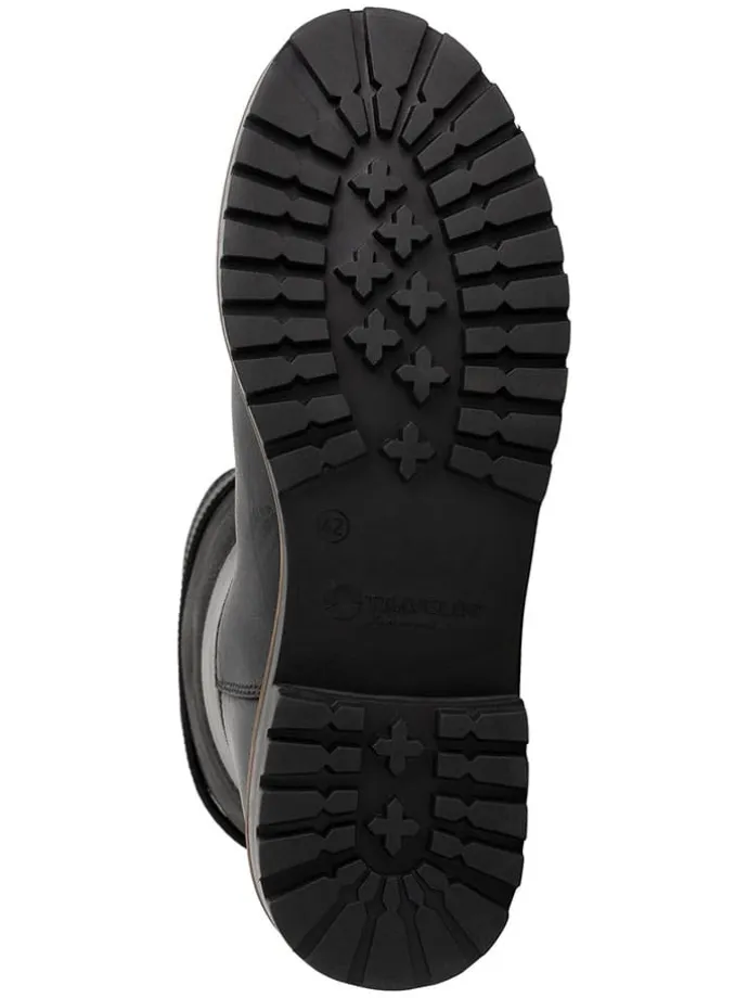 Leder-Boots "Fjaere" in Schwarz