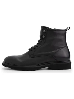 Leder-Boots "Foun St. " in Schwarz