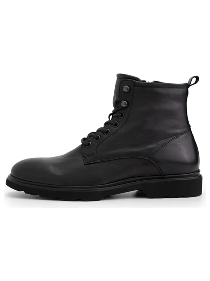 Leder-Boots "Foun St. " in Schwarz