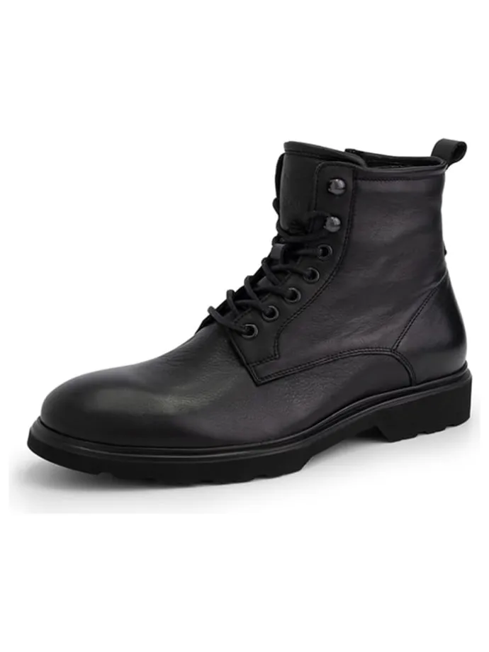 Leder-Boots "Foun St. " in Schwarz