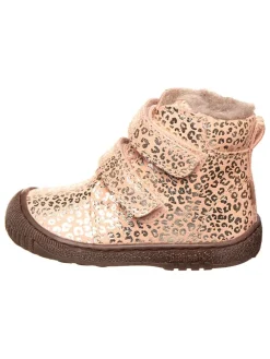 Leder-Boots "Gorm" in Rosa/ Gold