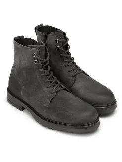 Leder-Boots in Anthrazit