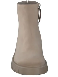 Leder-Boots in Beige