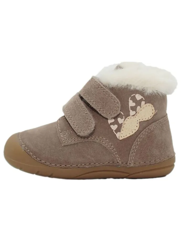 Leder-Boots in Beige