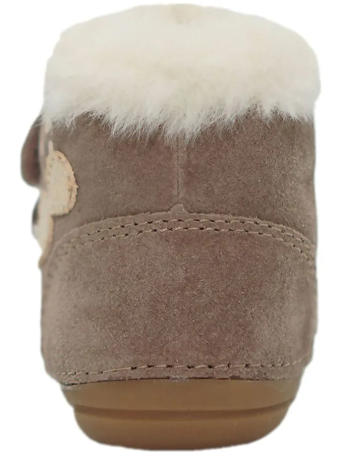 Leder-Boots in Beige