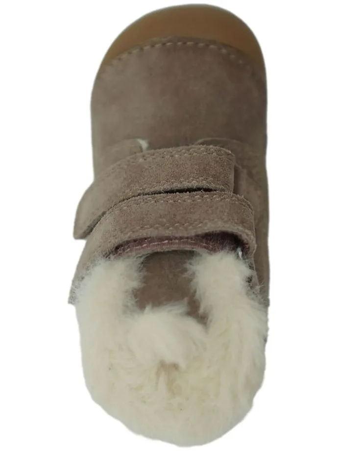 Leder-Boots in Beige