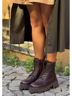 Leder-Boots in Braun