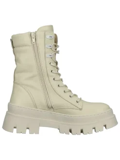 Leder-Boots in Creme
