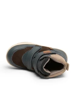 Leder-Boots in Dunkelblau