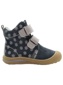 Leder-Boots in Dunkelblau